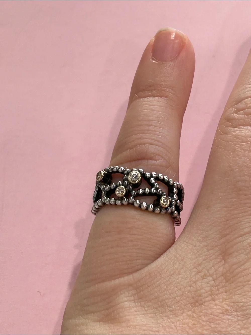 RETIRED 14K Gold & Diamonds Ring
